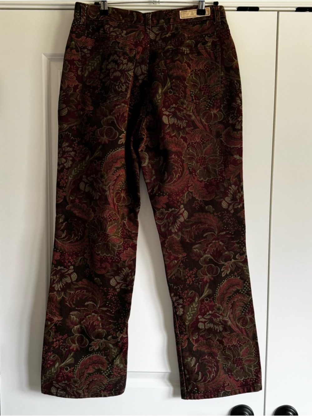 Vintage Tapestry Floral Pants Dark Academia Boho 90s Straight Leg Size 10 - Picture 7 of 7